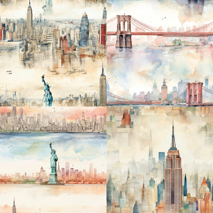24PCS 6" Skyline Scrapbook Paper & Cardstock