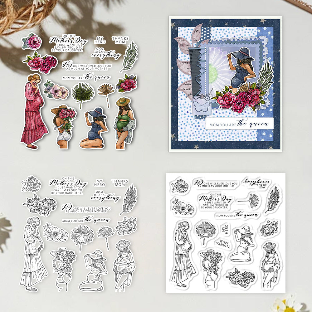 Great Mother Pregnaunt Women Clear Stamps