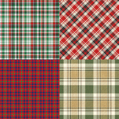 24PCS 6" Christmas Plaid Scrapbook Paper & Cardstock