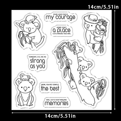 Koala Father and Son Clear Stamps