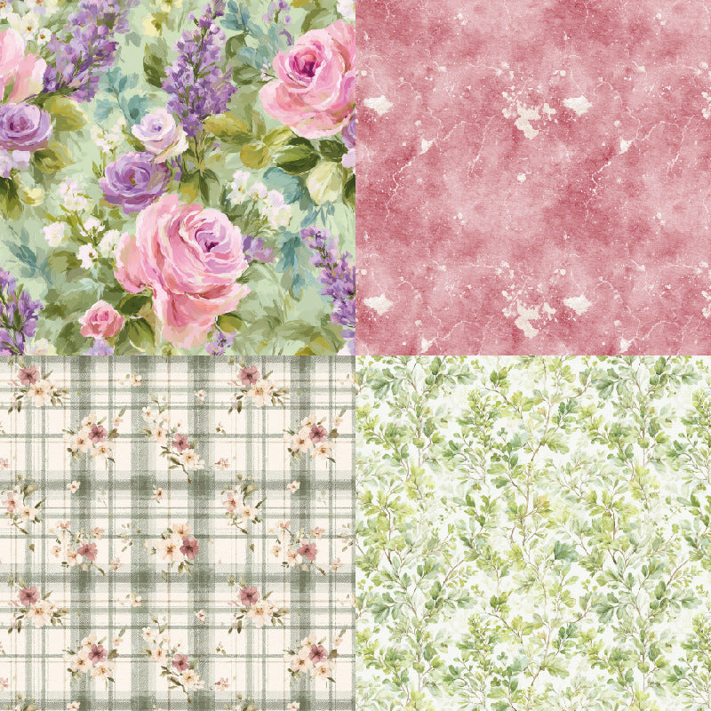24PCS 6" Country Garden Scrapbook Paper & Cardstock