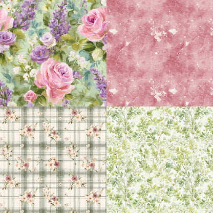 24PCS 6" Country Garden Scrapbook Paper & Cardstock