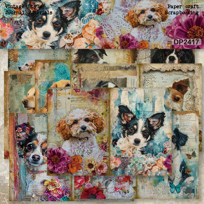 A5 Cute Dogs DIY Scrapbook Paper