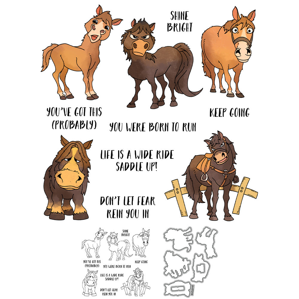 Inspirational Little Pony Dies & Stamps Set