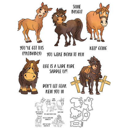 Inspirational Little Pony Dies & Stamps Set