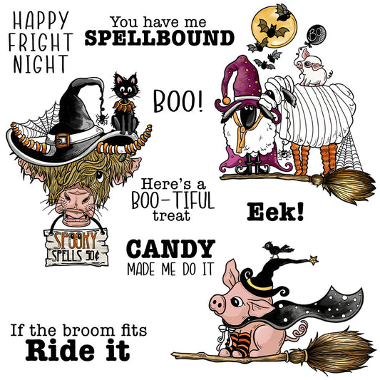 Halloween Theme Dies & Stamps Set