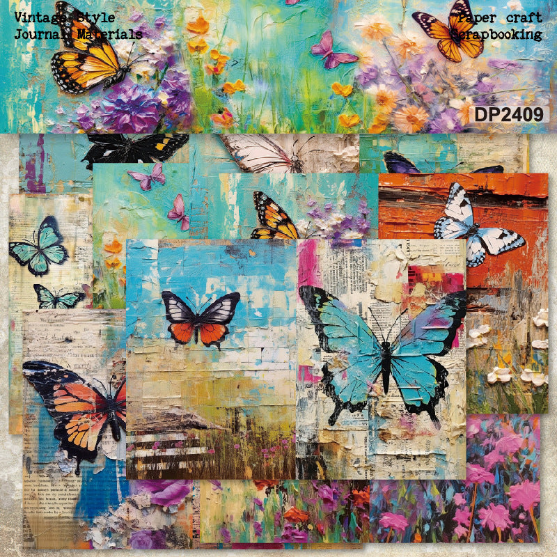 A5 Butterflies DIY Journal Scrapbook Paper