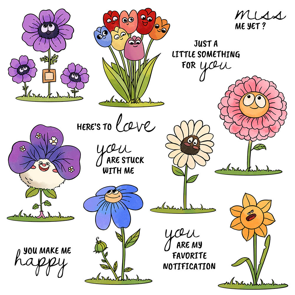 Quirky Flowers Dies & Stamps Set