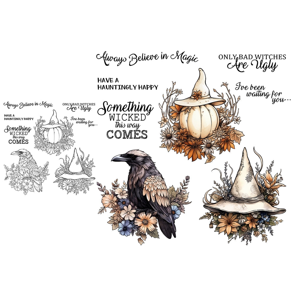 Halloween Pumpkin Crow Dies & Stamps Set