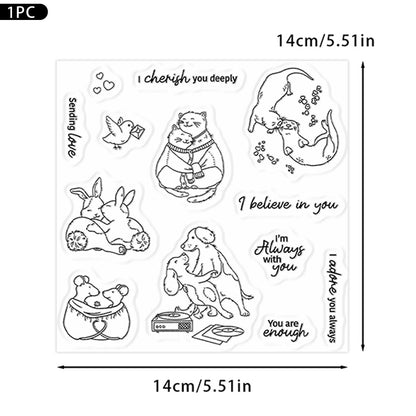 Animals In Pairs Dies & Stamps Set