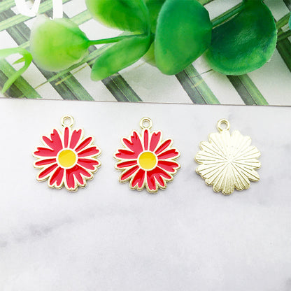 10Pcs Daisy Flower DIY Handmade Jewelry Pendants