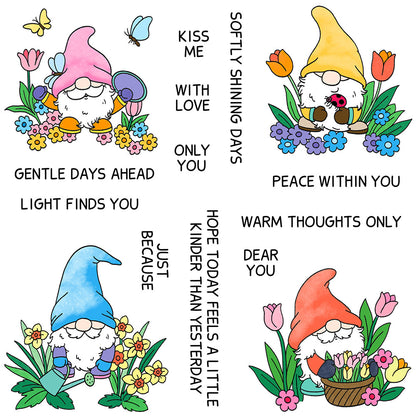 Childlike Gnomes Clear Stamps