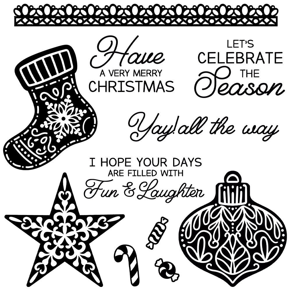 Christmas Elements Dies & Stamps Set