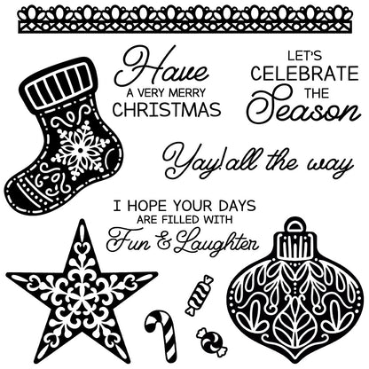 Christmas Elements Dies & Stamps Set