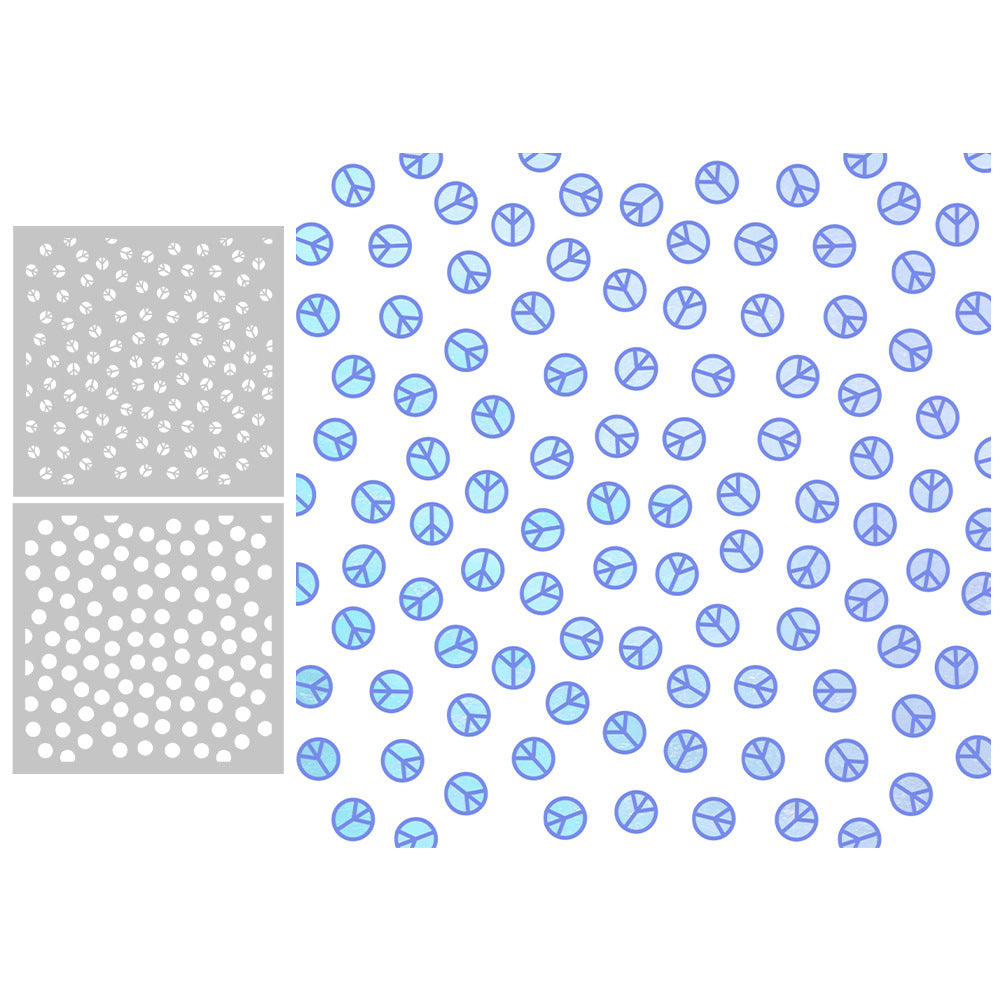 2 PCS Creative Patterns DIY Painting Hollow Stencil