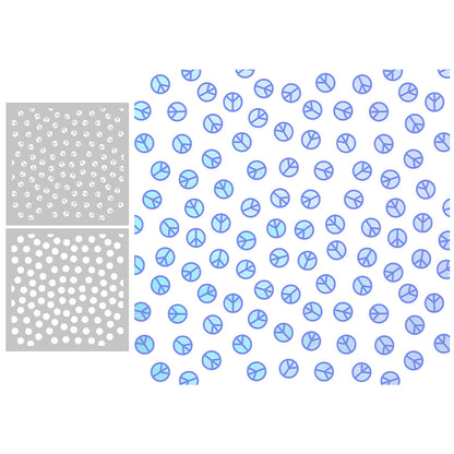 2 PCS Creative Patterns DIY Painting Hollow Stencil