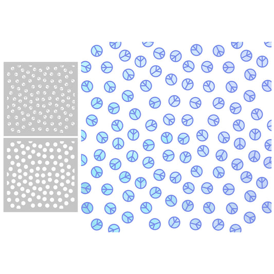 2 PCS Creative Patterns DIY Painting Hollow Stencil