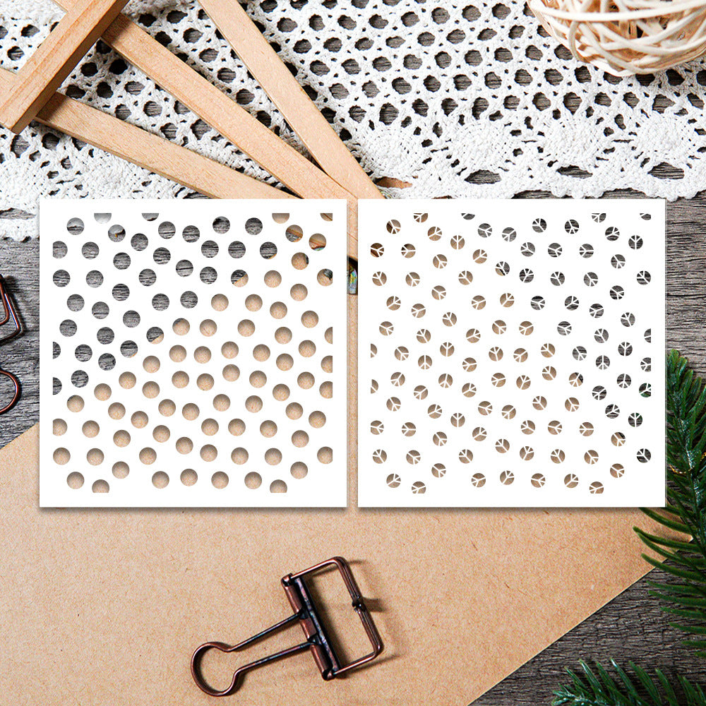 2 PCS Creative Patterns DIY Painting Hollow Stencil