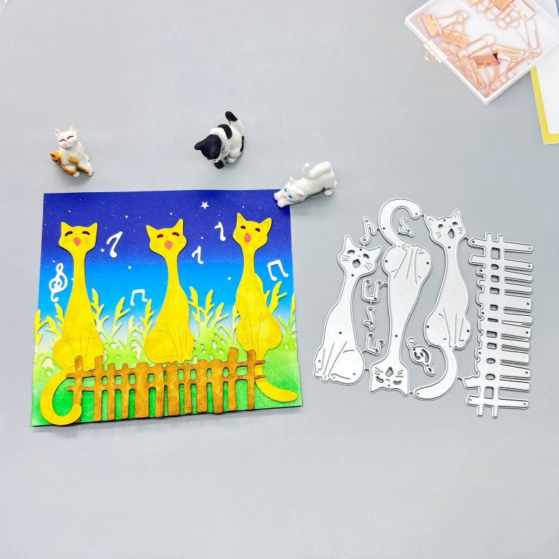 Three Singing Cats Metal Cutting Dies