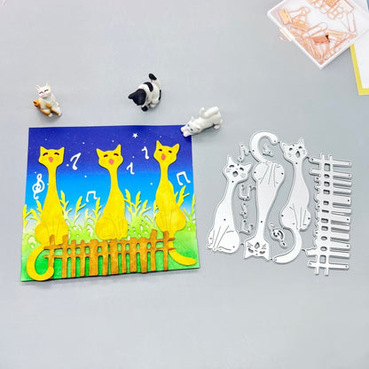 Three Singing Cats Metal Cutting Dies