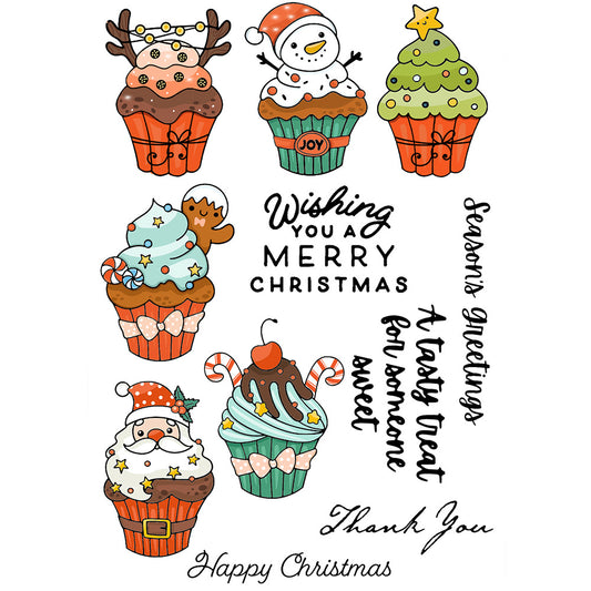 Christmas Cake Dies & Stamps Set