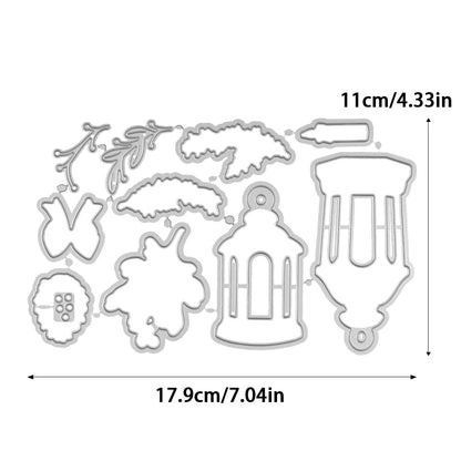 Christmas Candle Lights Dies & Stamps Set