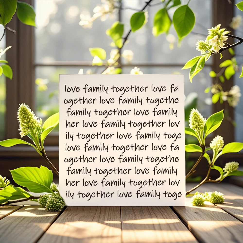 "Love Family Togehter" Words DIY Painting Hollow Stencil
