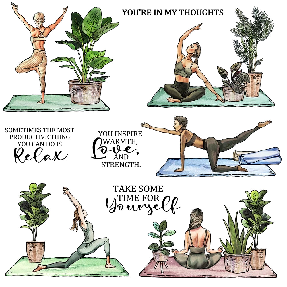 Women's Exercise Yoga Dies & Stamps Set