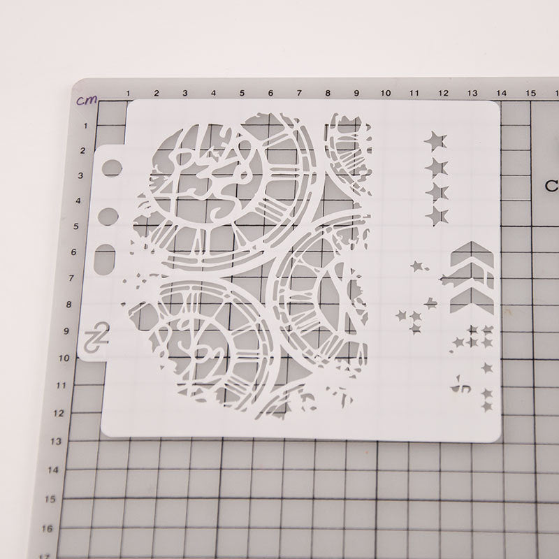 Clock Pattern Hollow Stencil