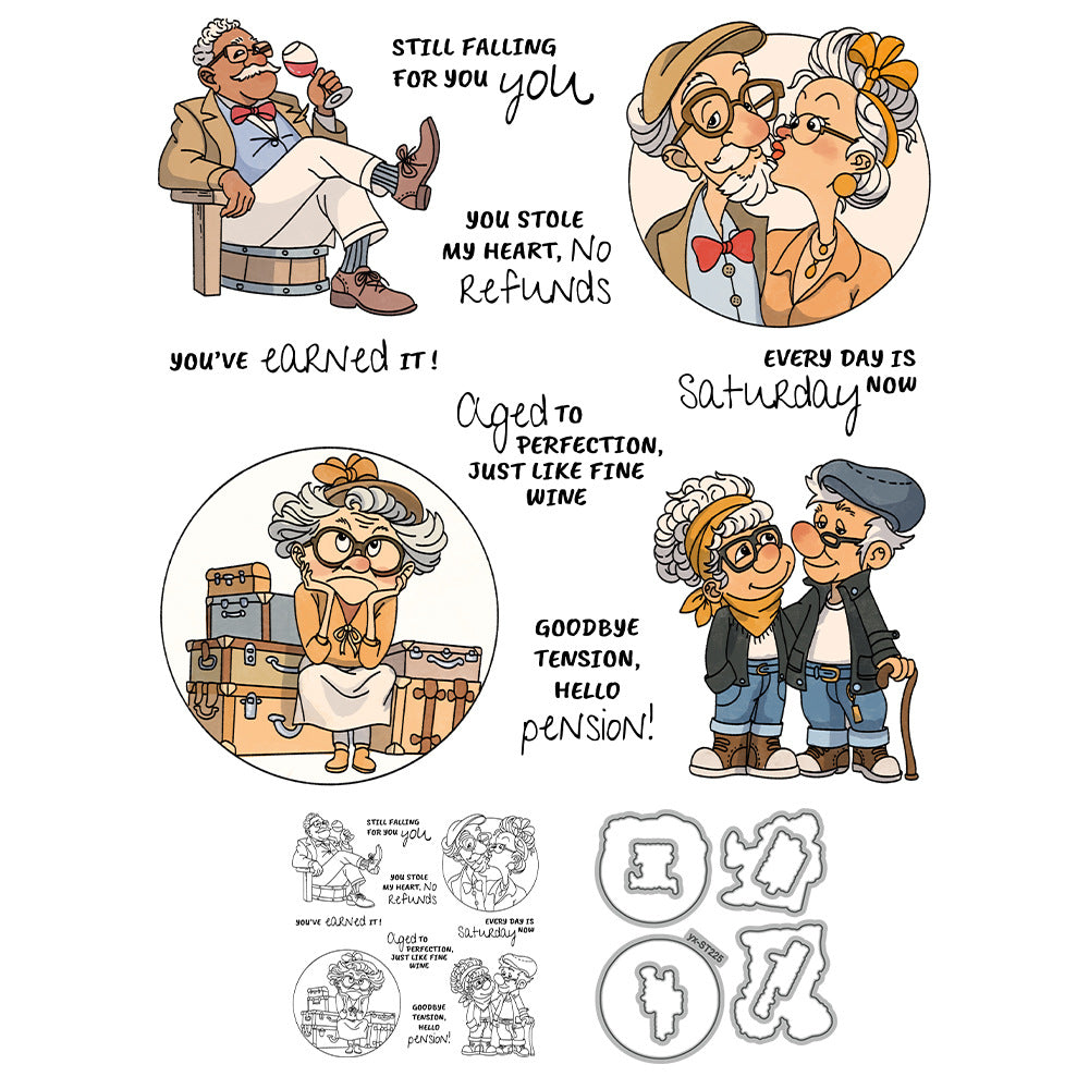 Retirement Life Dies & Stamps Set