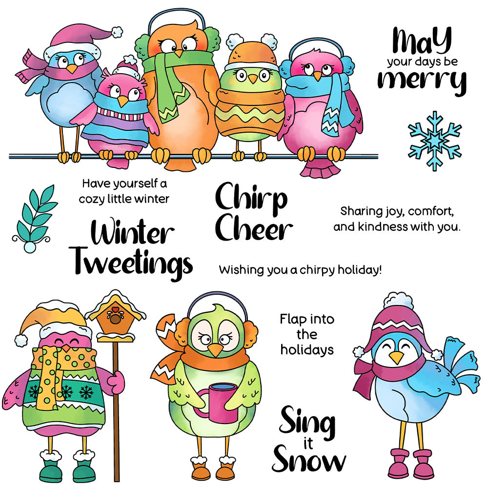 Winter Birds Dies & Stamps Set