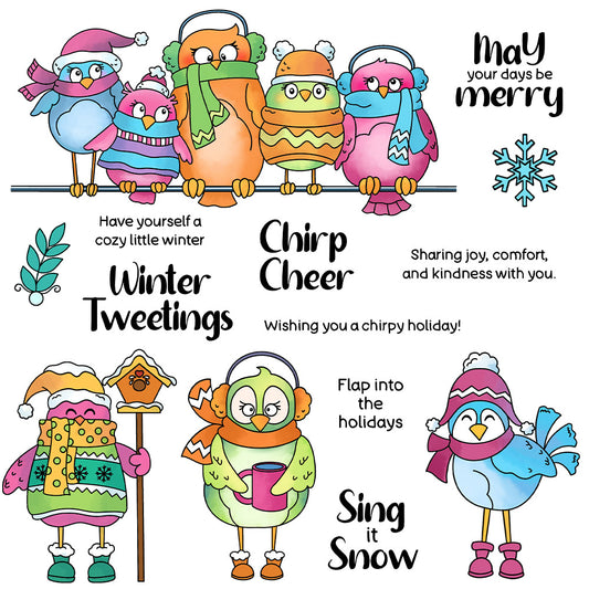 Winter Birds Dies & Stamps Set