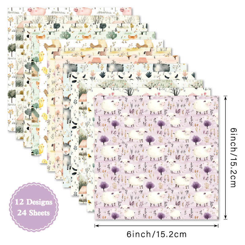 24PCS 6" Haven Scrapbook Paper & Cardstock