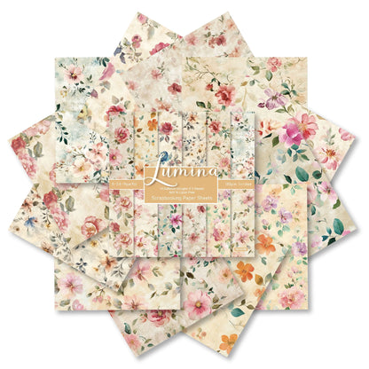 24PCS 6" Flowers Scrapbook Paper & Cardstock