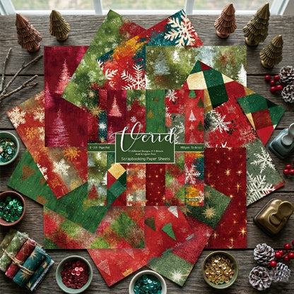 24PCS 6" Christmas Style Scrapbook Paper & Cardstock