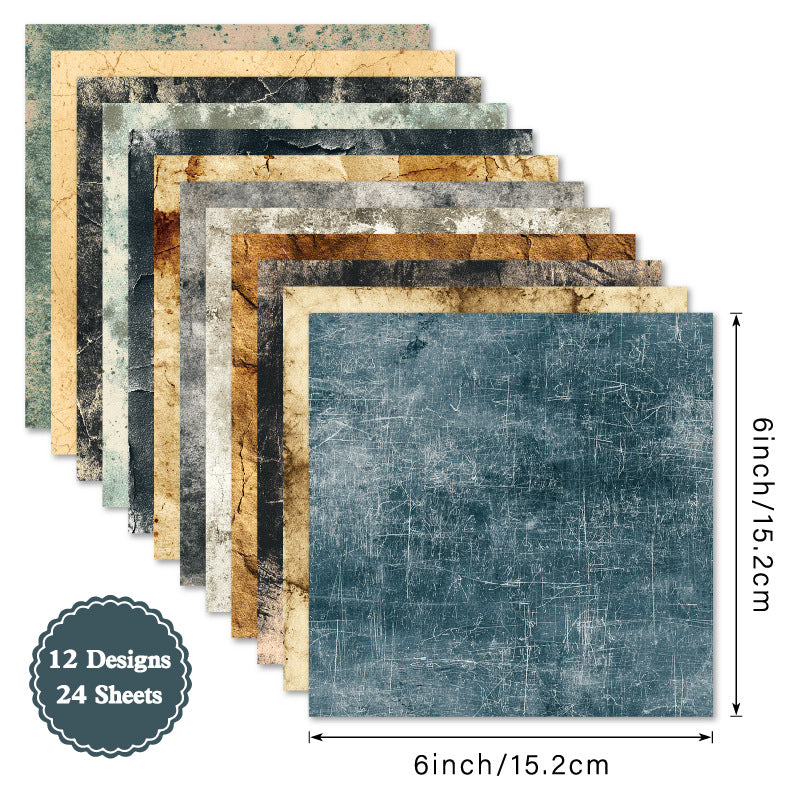 24PCS 6" Ember Scrapbook Paper & Cardstock