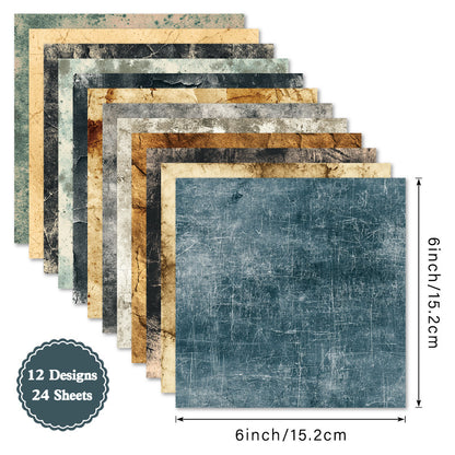 24PCS 6" Ember Scrapbook Paper & Cardstock