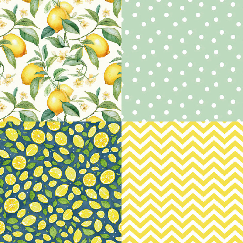 24PCS 6" Lemonade Summer Scrapbook Paper & Cardstock