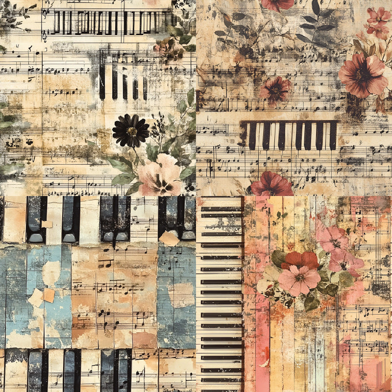 24PCS 6" Melody Bloom Scrapbook Paper & Cardstock