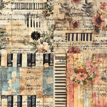 24PCS 6" Melody Bloom Scrapbook Paper & Cardstock