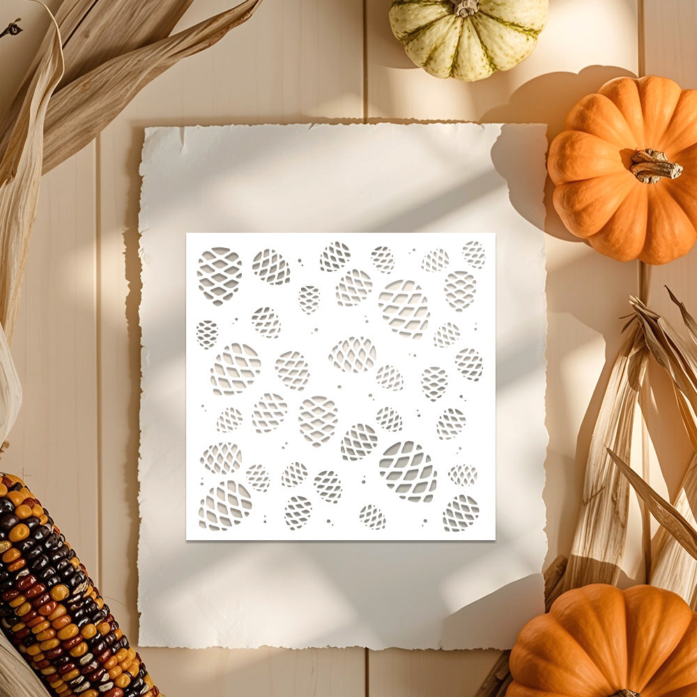 Pine Cone Pattern DIY Painting Hollow Stencil