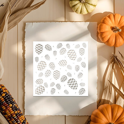Pine Cone Pattern DIY Painting Hollow Stencil