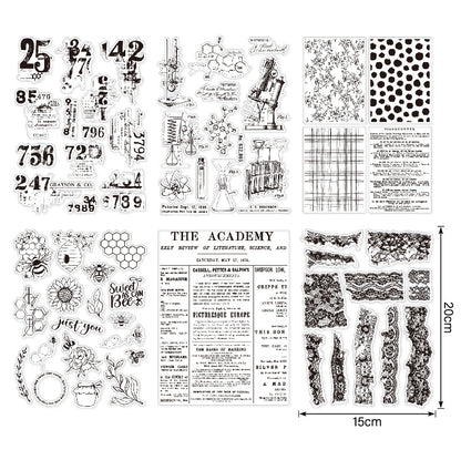 Vintage Background DIY Scrapbook Clear Stamps
