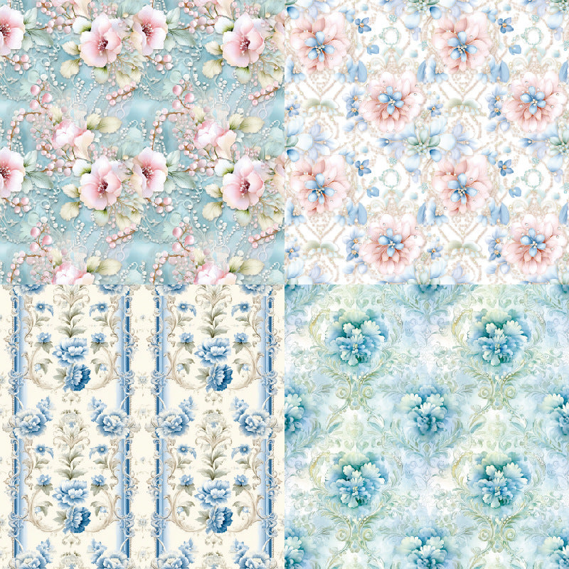 24PCS 6" Turquoise Blue Scrapbook Paper & Cardstock