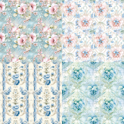 24PCS 6" Turquoise Blue Scrapbook Paper & Cardstock