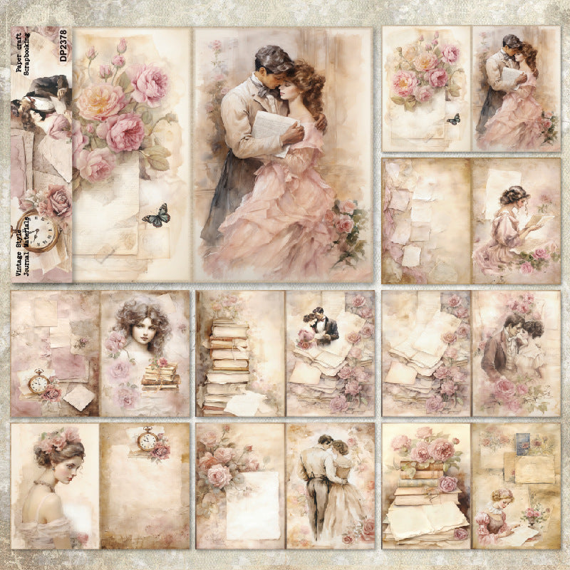 A5 Vintage Love Letters Scrapbook Paper