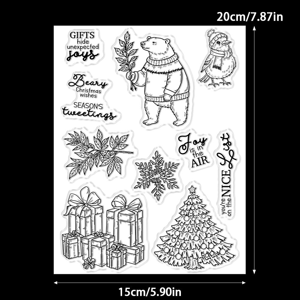 Christmas Theme Dies & Stamps Set