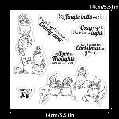 Christmas Birds Dies & Stamps Set