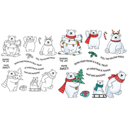 Happy Polar Bear Dies & Stamps Set