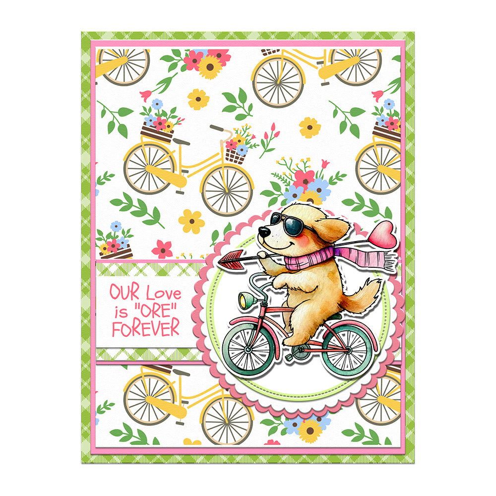 5 PCS Bicycle Pattern DIY Painting Hollow Stencil